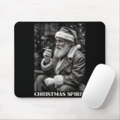 Retro Style Santa Claus Smoking Cigarette Christma Mousepad (Mit Mouse)