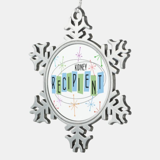 Retro Style Schneeflocken Zinn-Ornament (Rechts)