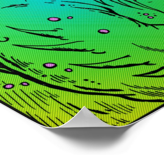 Retro Style SciFi Comic Book Poster (Ecke)