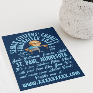 Retro-Style-Senior-Wohltätigkeit Einladung