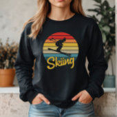 Retro Style Skiing Sweatshirt