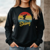 Retro Style Skiing Sweatshirt