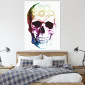 Retro Style Skull Leinwanddruck (Insitu (Schlafzimmer))