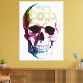Retro Style Skull Leinwanddruck (Insitu (Wohnzimmer))