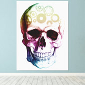 Retro Style Skull Leinwanddruck (Insitu (Holzboden))