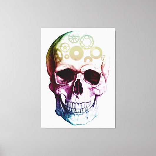 Retro Style Skull Leinwanddruck (Vorderseite)