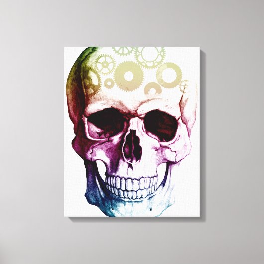 Retro Style Skull Leinwanddruck (Vorderseite)