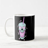 Retro Style Skull Skeleton Latte Coffee C Valen Kaffeetasse (Links)