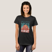 Retro Style Space Science vergisst Pluto nie T-Shirt (Vorne ganz)