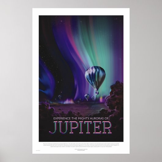 Retro Style Space Travel Poster - Jupiter (Vorne)