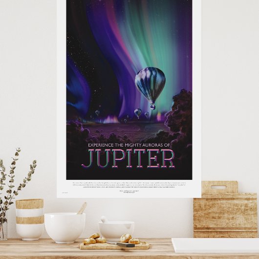 Retro Style Space Travel Poster - Jupiter (Küche)