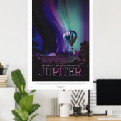 Retro Style Space Travel Poster - Jupiter (Heimbüro)