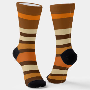 Retro-Style Sportliche Streifen der 1970er Jahre Socken