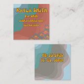 Retro Style Square Business Card Quadratische Visitenkarte (Vorne/Hinten)