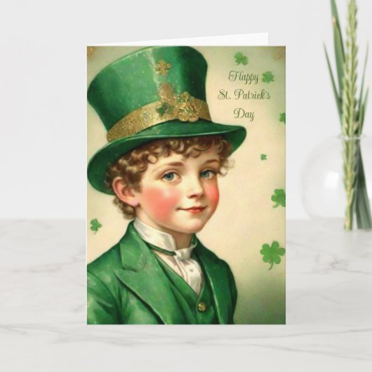Retro Style St. Patrick's Day Card Karte (Vorderseite)