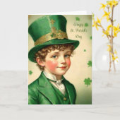 Retro Style St. Patrick's Day Card Karte (Gelbe Blume)
