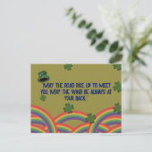 Retro Style St. Patrick's Day Irish Sessings Postkarte (Stehend Vorderseite)