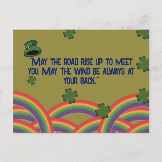 Retro Style St. Patrick's Day Irish Sessings Postkarte (Vorderseite)