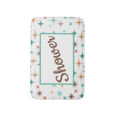 Retro-Style Stars Pattern Bath Mat Badematte (Vorderseite Vertikal)
