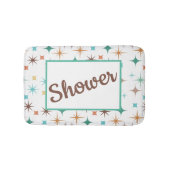 Retro-Style Stars Pattern Bath Mat Badematte (Vorderseite)