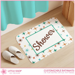 Retro-Style Stars Pattern Bath Mat Badematte