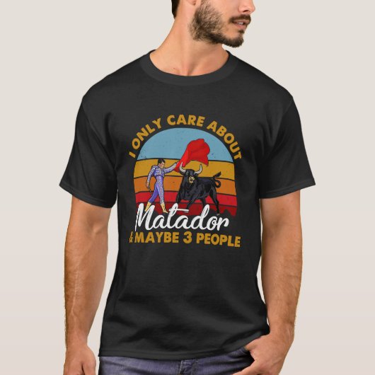 Retro Style Sunset Matador Bullfighter T-Shirt (Vorderseite)
