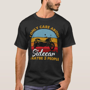 Retro Style Sunset Sidecar Motorrad T-Shirt