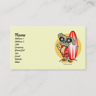 Retro Style Surfin' Mops Business Cards Visitenkarte