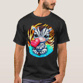 Retro Style Sweet Zebra Valentine T-Shirt (Vorderseite)