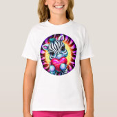 Retro Style Sweet Zebra Valentine T-Shirt (Vorderseite)