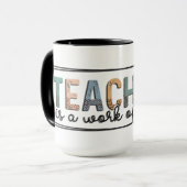 Retro Style Teacher Tasse (Vorderseite Links)