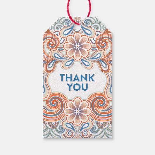 Retro style Thank You Geschenkanhänger (Vorderseite)