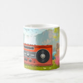 Retro-style tragbare Radiokassettenrekorder Kaffeetasse (VorderseiteRechts)