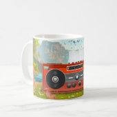 Retro-style tragbare Radiokassettenrekorder Kaffeetasse (Vorderseite Links)