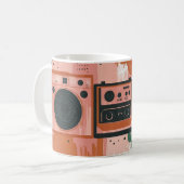 Retro-style tragbare Radiokassettenrekorder Kaffeetasse (Vorderseite Links)