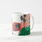 Retro-style tragbare Radiokassettenrekorder Kaffeetasse (VorderseiteRechts)