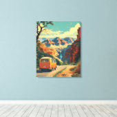 Retro-Style Travel Poster - Grand Canyon Adventure Leinwanddruck (Insitu (Holzboden))