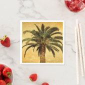 Retro Style Tropical Island Vintager Palmenbaum Serviette (Beispiel)