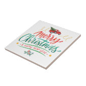 Retro Style Truck Frohe Weihnachten Fliese (Seite)