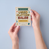 Retro-Style - Used Clothes Sales  Flyer (Gruppe)