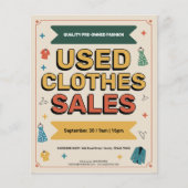 Retro-Style - Used Clothes Sales  Flyer (Vorne)