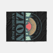 Retro Style Utah Zion Nationalpark Fleecedecke (Vorderseite (Horizontal))