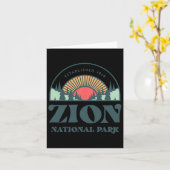 Retro Style Utah Zion Nationalpark Karte (Gelbe Blume)
