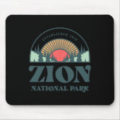 Retro Style Utah Zion Nationalpark Mousepad (Vorne)