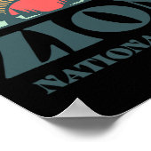 Retro Style Utah Zion Nationalpark Poster (Ecke)