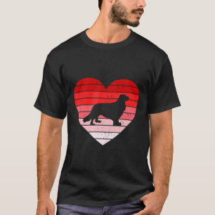 Retro Style Valentinstag Cavalier King Charles S T-Shirt