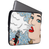 Retro Style Vaping Lady Laptopschutzhülle (Vorne Rechts)