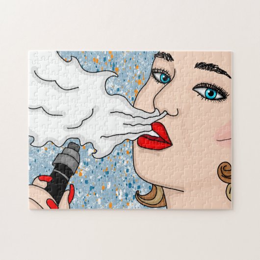 Retro Style Vaping Lady Puzzle (Horizontal)