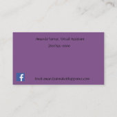 Retro Style Vector Virtual Assistant Business Card Terminkarte (Rückseite)
