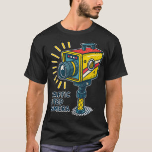 Retro-Style-Verkehrsgeschwindigkeitskamera-Illustr T-Shirt